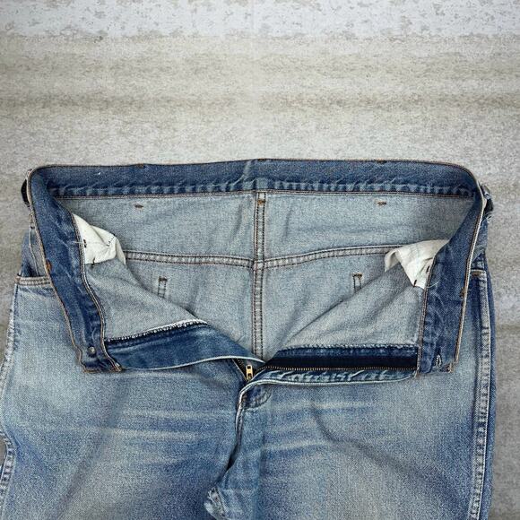 Vintage Saddle King Jeans Baggy Wide Leg Fit Light Wash Denim 90s - Picture 3 of 3